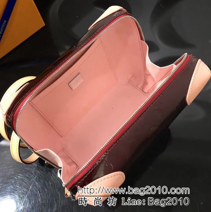路易威登LV頂級原單2018新款 Venice漆光皮革手袋 旅行箱M54390棗紅 YDH1082